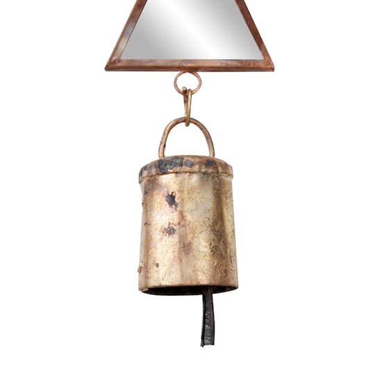 32" Brown Metal Eclectic Mirror Wind Chime